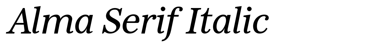 Alma Serif Italic